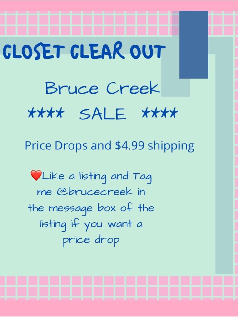 CLOSET CLEAR OUT SALE